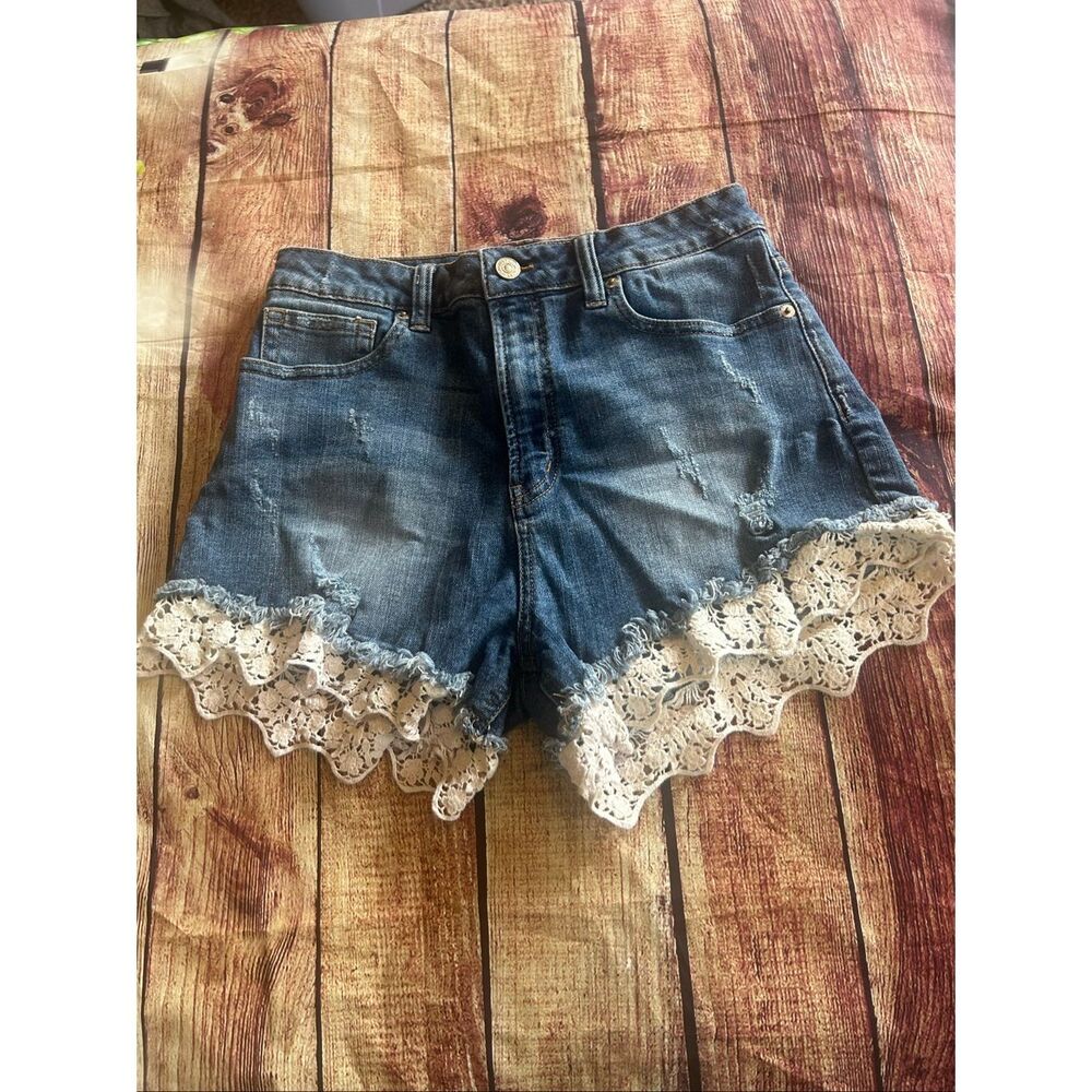 JUSTUSA Denim Shirt with lace Size M